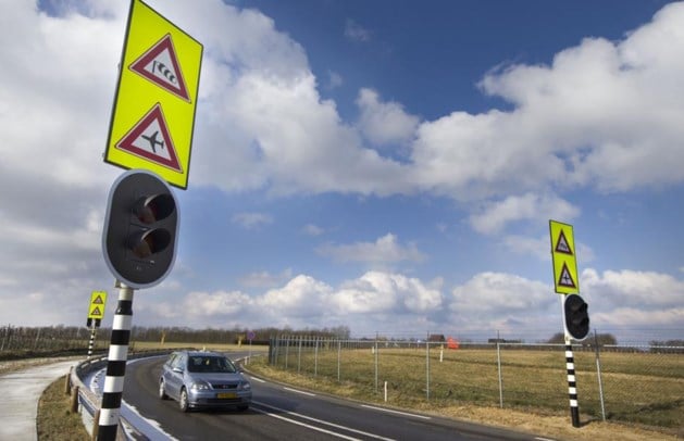 Rood licht: wachten voor het vliegtuig