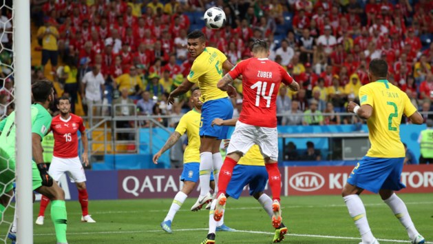 Brazilië worstelt met Zwitserland: 1-1