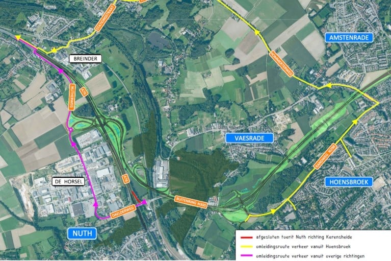 A76 gaat dicht voor plaatsen bruggen Buitenring