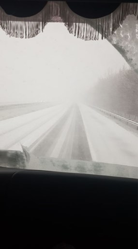 Winterse buien in het zuiden van Limburg