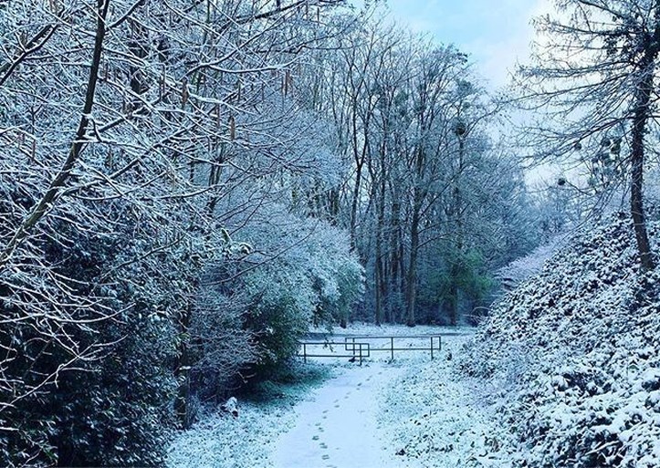 Winterse buien in het zuiden van Limburg