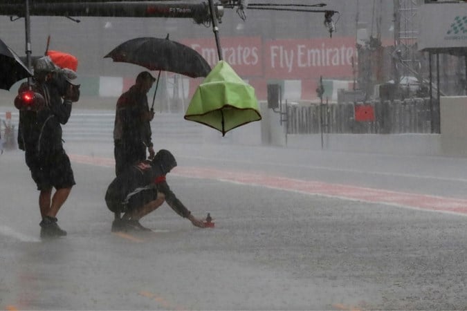 Zit extreem weer de GP van Japan weer in de weg?