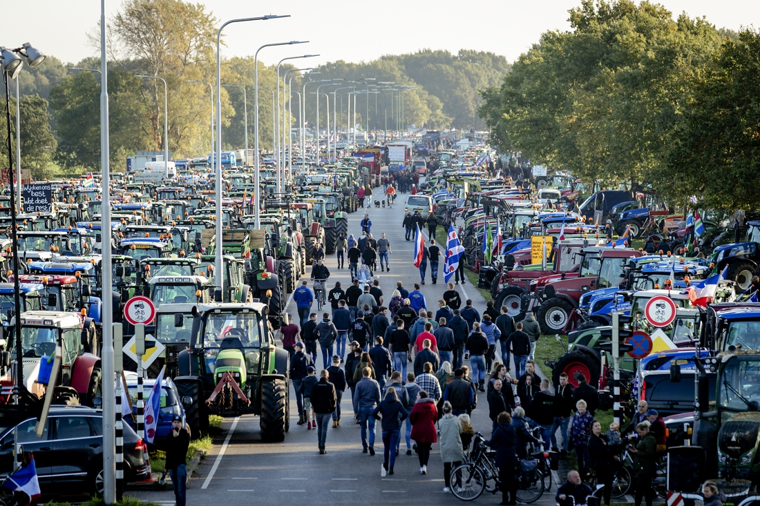 Boerenprotest De Bilt verloopt gemoedelijk
