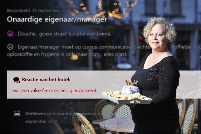 Hotelbaas bijt van zich af en noemt klanten ‘zuurpruim’ of ‘gierige krent’