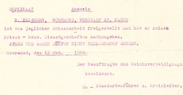 Roermond als frontstad (deel 8) - Razzia’s in oktober 1944