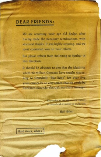 Roermond als frontstad (deel 10) - Propaganda, oktober en november 1944