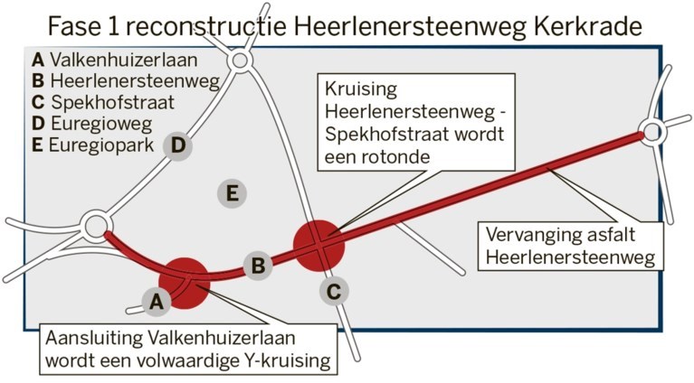 Nieuwe rotonde Heerlenersteenweg geopend voor verkeer