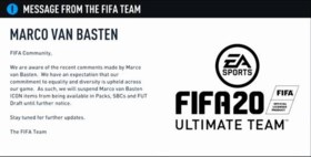 EA Sports haalt Van Basten uit FIFA 20 na Hitlergroet