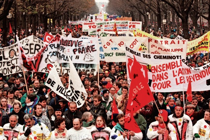 Een muur van protest tegen Macron