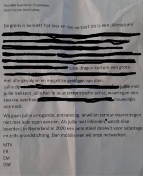 Boeren bedreigd: ‘Iedere boerderij potentieel doelwit sabotage en brandstichting’