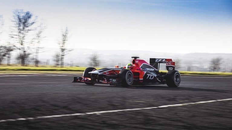 Voormalige Formule 1 auto, als tweedehandsje te koop