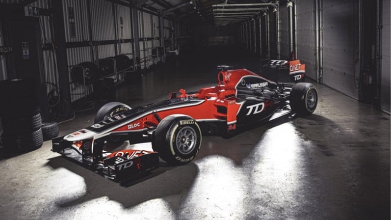Voormalige Formule 1 auto, als tweedehandsje te koop