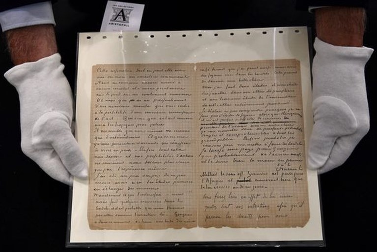 Brief Van Gogh en Gauguin over bordeelbezoek voor 210.600 euro naar Van Gogh Museum