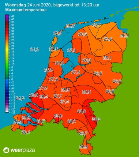 Eerste tropische dag is een feit: 30 graden in Limburg