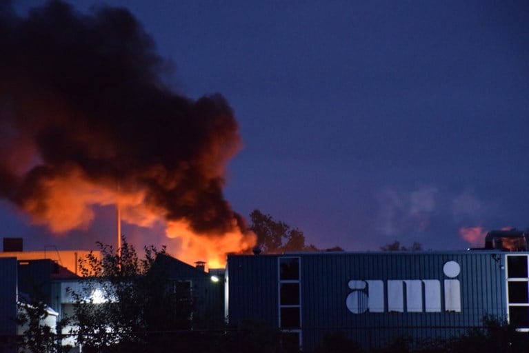 Uitslaande brand in fabriek Aviko in Lomm