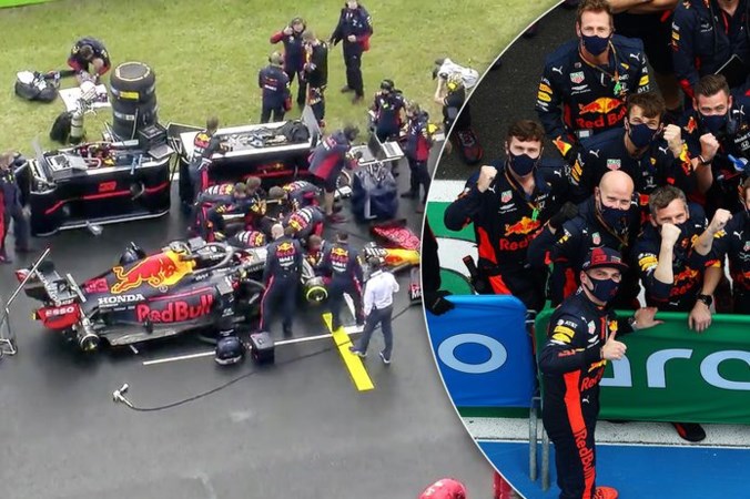 Snelle gesleutel aan Verstappens auto één grote adrenalinekick: ‘Ze hadden 25 tellen over’