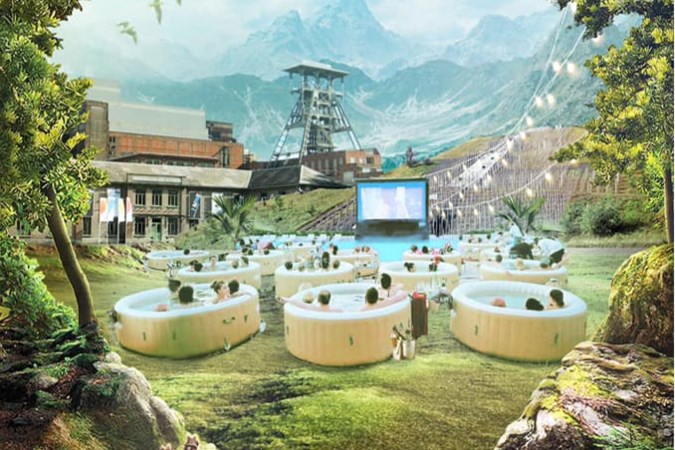 Duizenden mensen willen naar pop-up jacuzzi bioscoop (met drankjes) in Belgisch Limburg
