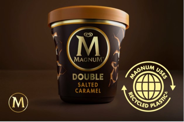 Magnum-ijs in bekers van gerecycled plastic uit keuken Sabic