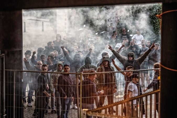 Foto van de week: MVV-supporters uiten hun ongenoegen over nederlaag tegen Cambuur