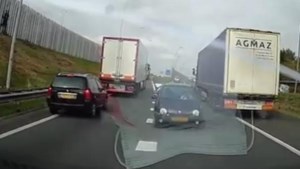 Video: Spookrijder veroorzaakt chaos op snelweg bij Eindhoven