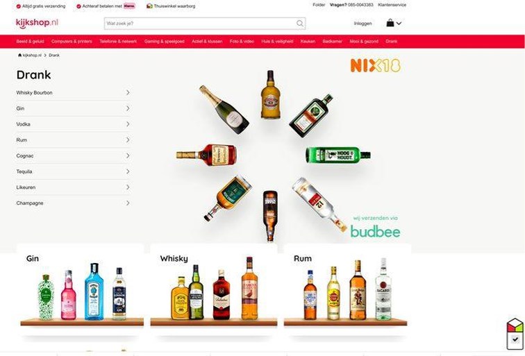 Kijkshop duikt in het gat van Bol.com en gaat online drank verkopen