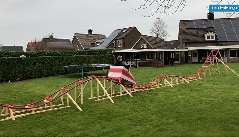 Jesper en Rik bouwen achtbaan in achtertuin: 'Dat heeft niemand' - De Limburger