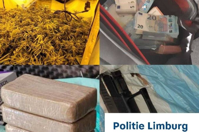 Politie vindt bij invallen op meerdere plekken in Limburg veel geld, drugs en merkkleding