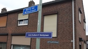 Actievoerders hangen nieuwe straatnaambordjes op in Roermond
