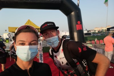 Diede Diederiks en Robert de Korte uit Maastricht trotseren Dubaise hitte tijdens Ironman