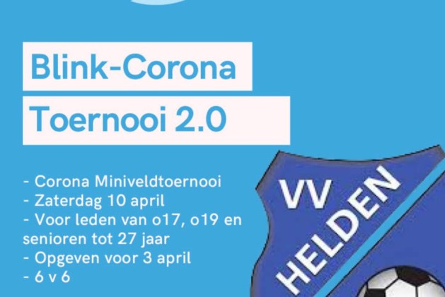 Voetbalvereniging Helden organiseert Corona-toernooi 2.0