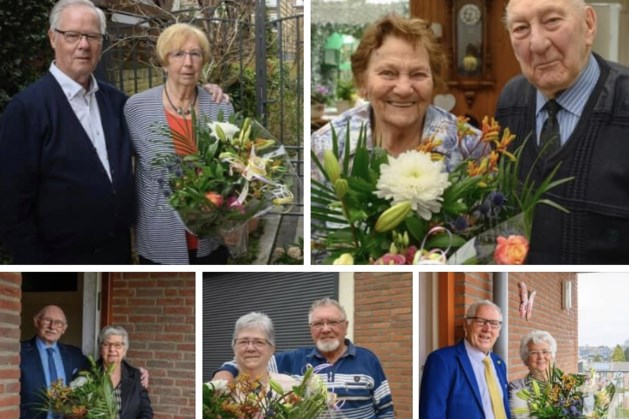 Burgemeester Petra Dassen van Kerkrade feliciteert op één dag vijf jubilerende echtparen