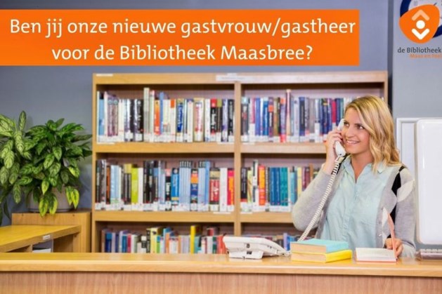 Bibliotheek Maas en Peel zoekt vrijwilliger voor vestiging Maasbree