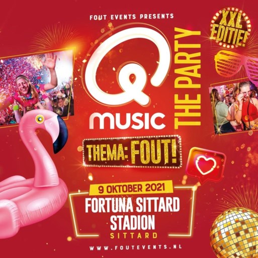 Qmusic the Party Fout in Fortuna Stadion