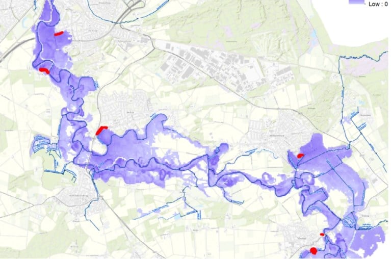 Wateroverlast rukt op naar noordelijk Limburg De Limburger