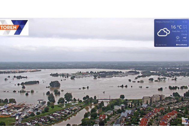 Webcam op televisietoren in Roermond brengt hoogwater in ...
