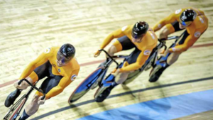 Nederlandse teamsprinters veroveren voor vierde keer op rij goud bij WK baanwielrennen
