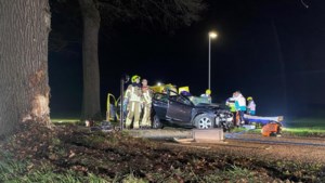 Auto botst tegen boom in Sint Odiliënberg: traumaheli geland
