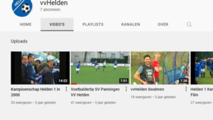 VV Helden zoekt eigenaar YouTube-kanaal