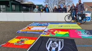 Na tip uit Deventer beginnen vlaggen voor Oekraïne voor fietsende Raymond uit Neerbeek binnen te stromen