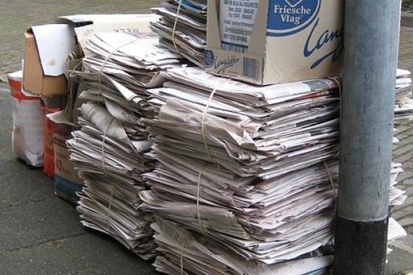 Geen inzameling oud papier aan huis meer in Sint Odiliënberg