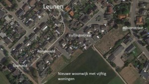 Eén buurtbewoner ligt dwars en zorgt dat een bouwplan met vijftig woningen in Leunen forse vertraging oploopt