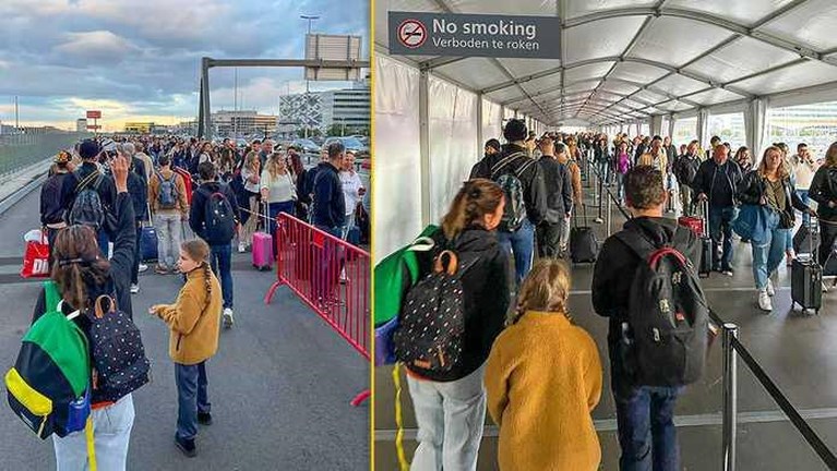 Drukte op Schiphol door Hemelvaart neemt af: reizigers schatten wachttijd op drie kwartier