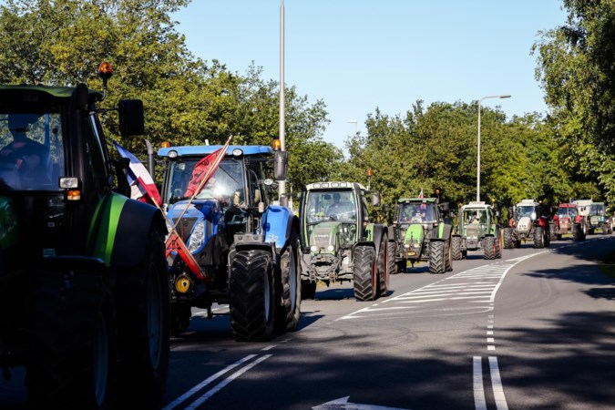 Limburgse boeren in konvooi naar stikstofdemonstratie: ‘Politie en automobilisten steken duimpje omhoog’
