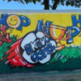 Container van voetbalvereniging RKSVO uit Ospel voorzien van graffiti